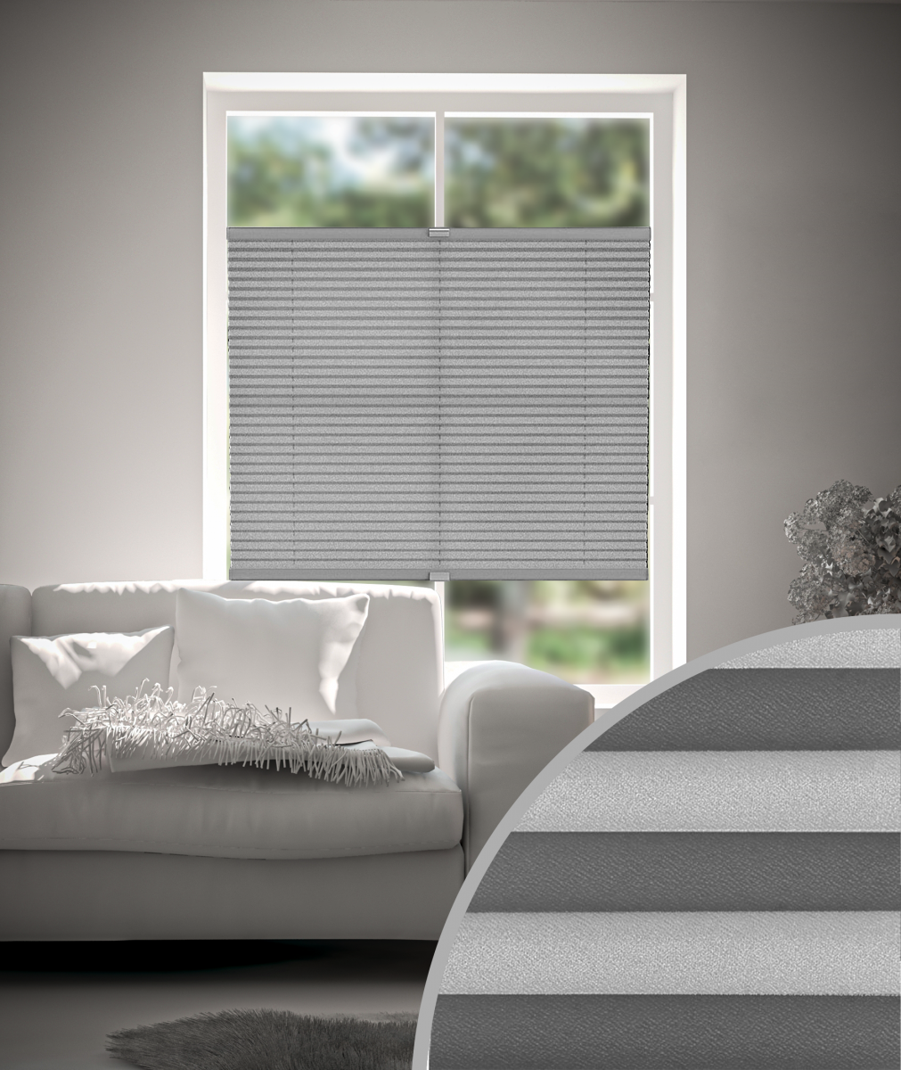 Plissee Premium Perl Rauch-Grau | Plissee Premium Perl | SONNENSCHUTZ