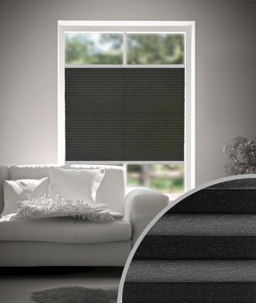 Plissee Premium Perl Black