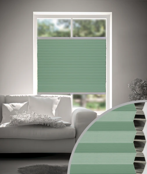Wabenplissee Blackout Mint